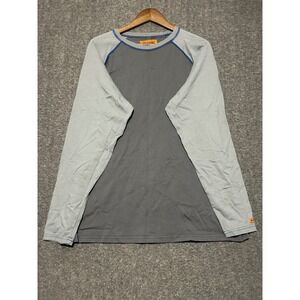 Wrangler fr flame resistant crewneck shirt mens size XL reg cotton work gray